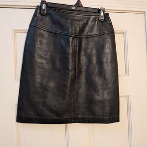 The Limited Black Leather Skirt